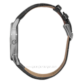 CHRIST VERRA CLASSIC MEMOIR CV 12452G-21 SLV & CV 12452L-21 SLV Couple Black Silver Leather Strap